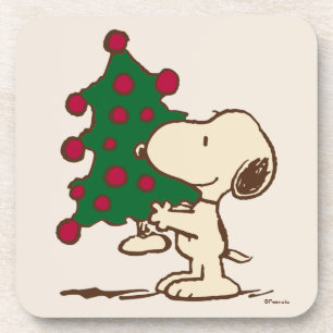 Erdnüsse   Snoopy Weihnachtsbaum Getränkeuntersetzer