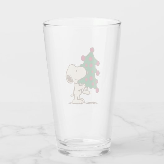 Erdnüsse | Snoopy Weihnachtsbaum Glas (Rückseite)