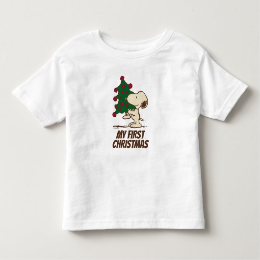 Erdnüsse | Snoopy Weihnachtsbaum Kleinkind T-shirt (Vorderseite)