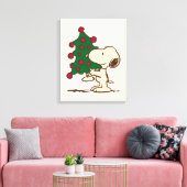 Erdnüsse | Snoopy Weihnachtsbaum Leinwanddruck (Insitu (Wohnzimmer))