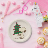 Erdnüsse | Snoopy Weihnachtsbaum Pappteller (Party)