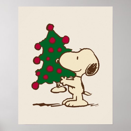 Erdnüsse | Snoopy Weihnachtsbaum Poster (Vorne)