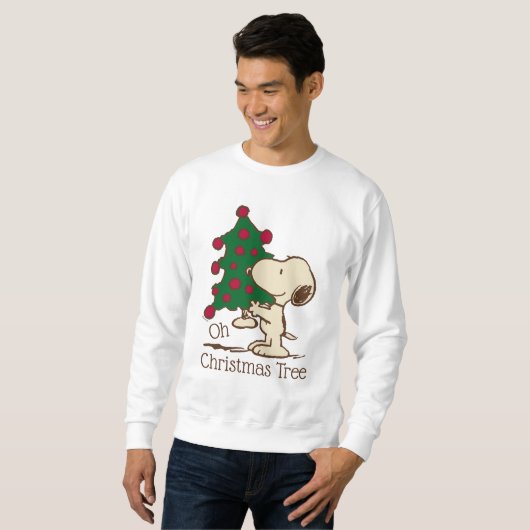 Erdnüsse | Snoopy Weihnachtsbaum Sweatshirt (Vorne ganz)
