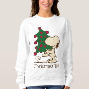 Erdnüsse   Snoopy Weihnachtsbaum Sweatshirt