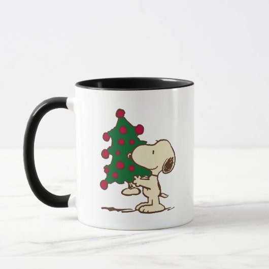 Erdnüsse | Snoopy Weihnachtsbaum Tasse (Links)
