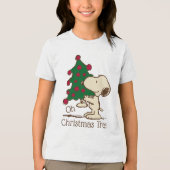 Erdnüsse | Snoopy Weihnachtsbaum Tri-Blend Shirt (Vorderseite)