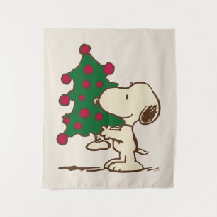 Erdnüsse Snoopy Weihnachtsbaum Wandteppich