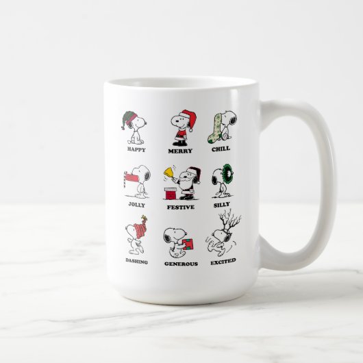 Erdnüsse | Snoopy Weihnachtsfeiertage Moods Kaffeetasse (Rechts)