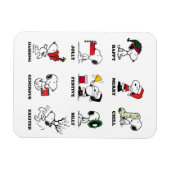 Erdnüsse | Snoopy Weihnachtsfeiertage Moods Magnet (Horizontal)