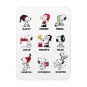 Erdnüsse | Snoopy Weihnachtsfeiertage Moods Magnet (Vertikal)