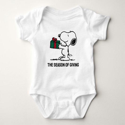 Erdnüsse | Snoopy Weihnachtsgeschenk Baby Strampler (Vorderseite)