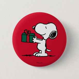 Erdnüsse Snoopy Weihnachtsgeschenk Button
