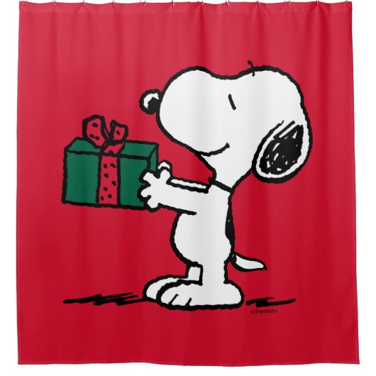 Erdnüsse | Snoopy Weihnachtsgeschenk Duschvorhang (Vorderseite)