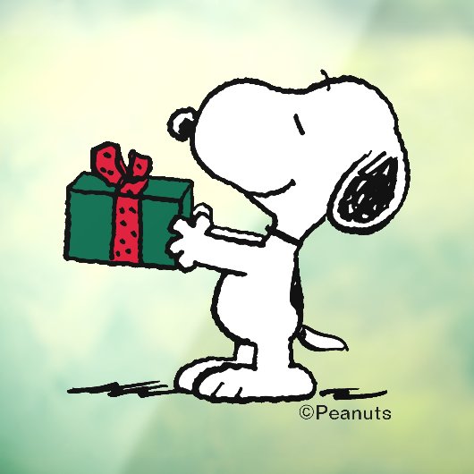 Erdnüsse | Snoopy Weihnachtsgeschenk Fensteraufkleber (Blatt 3)