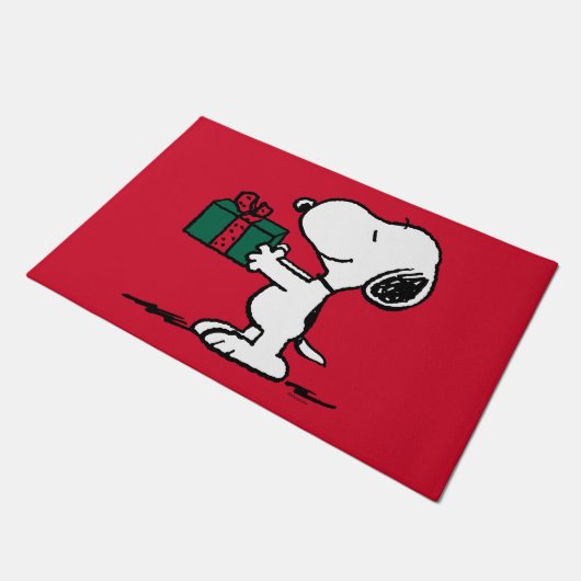 Erdnüsse | Snoopy Weihnachtsgeschenk Fußmatte (Schrägansicht)