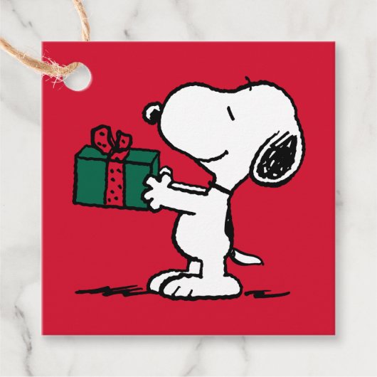 Erdnüsse | Snoopy Weihnachtsgeschenk Geschenkanhänger (Vorderseite)