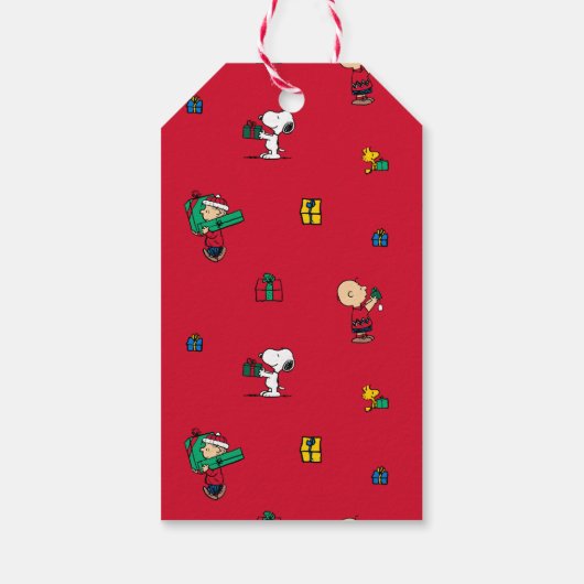 Erdnüsse | Snoopy Weihnachtsgeschenk Geschenkanhänger (Rückseite)