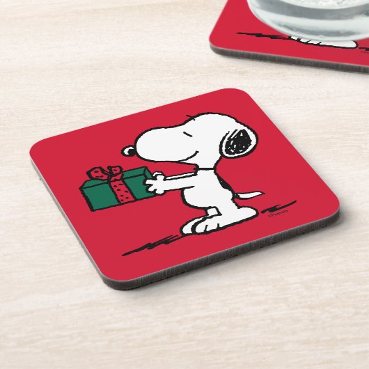 Erdnüsse | Snoopy Weihnachtsgeschenk Getränkeuntersetzer (Linke Seite)