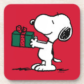 Erdnüsse | Snoopy Weihnachtsgeschenk Getränkeuntersetzer (Vorderseite)