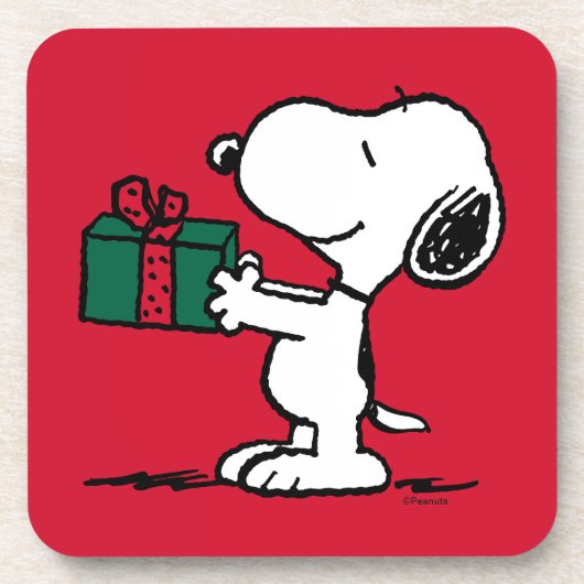 Erdnüsse | Snoopy Weihnachtsgeschenk Getränkeuntersetzer (Vorderseite)