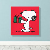 Erdnüsse | Snoopy Weihnachtsgeschenk Leinwanddruck (Insitu (Holzboden))