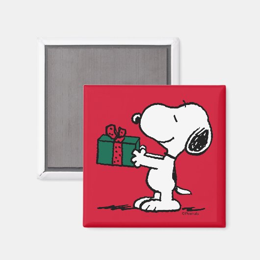 Erdnüsse | Snoopy Weihnachtsgeschenk Magnet (Vorderseite/Rückseite)