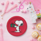 Erdnüsse | Snoopy Weihnachtsgeschenk Pappteller (Party)