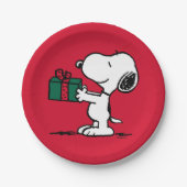 Erdnüsse | Snoopy Weihnachtsgeschenk Pappteller (Vorderseite)