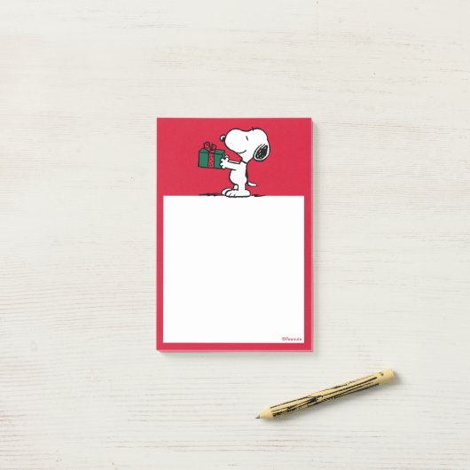 Erdnüsse | Snoopy Weihnachtsgeschenk Post-it Klebezettel (Auf Schreibtisch)