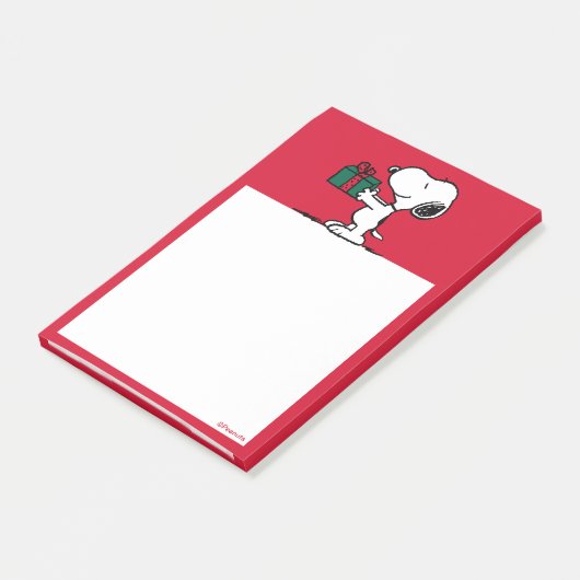 Erdnüsse | Snoopy Weihnachtsgeschenk Post-it Klebezettel (angewinkelt)