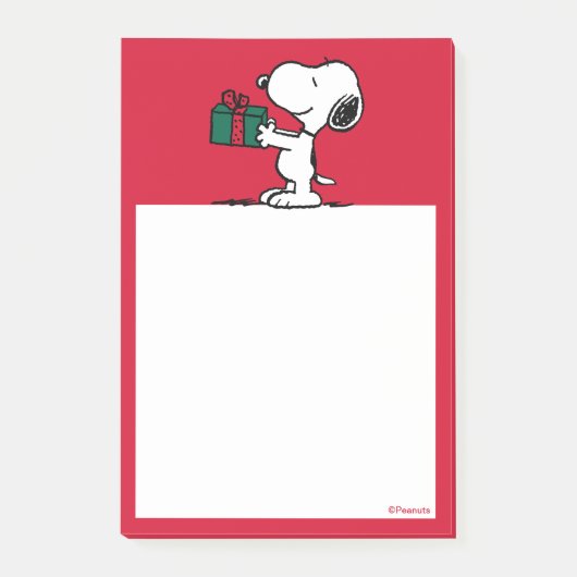 Erdnüsse | Snoopy Weihnachtsgeschenk Post-it Klebezettel (Vorderseite)