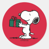 Erdnüsse | Snoopy Weihnachtsgeschenk Runder Aufkleber (Vorderseite)