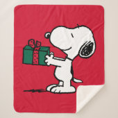 Erdnüsse | Snoopy Weihnachtsgeschenk Sherpadecke (Vorderseite)