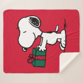 Erdnüsse | Snoopy Weihnachtsgeschenk Sherpadecke (Vorderseite (Horizontal))