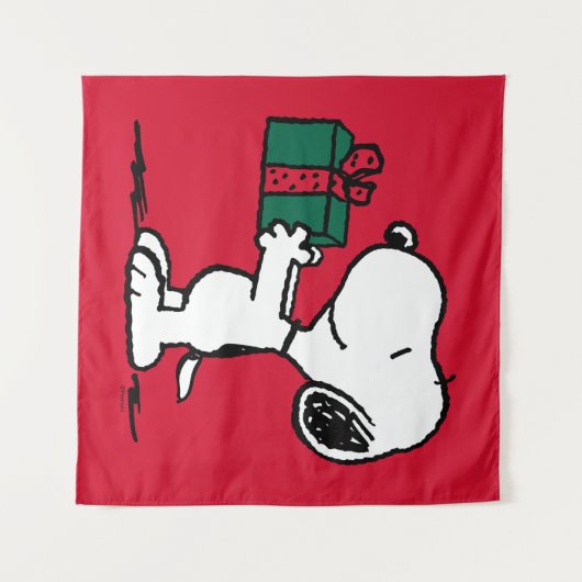Erdnüsse | Snoopy Weihnachtsgeschenk Wandteppich (Vorderseite (Horizontal))