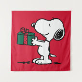 Erdnüsse | Snoopy Weihnachtsgeschenk Wandteppich (Vorderseite)