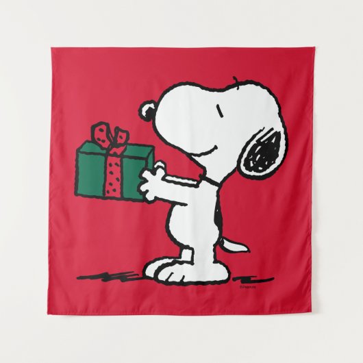 Erdnüsse | Snoopy Weihnachtsgeschenk Wandteppich (Vorderseite)