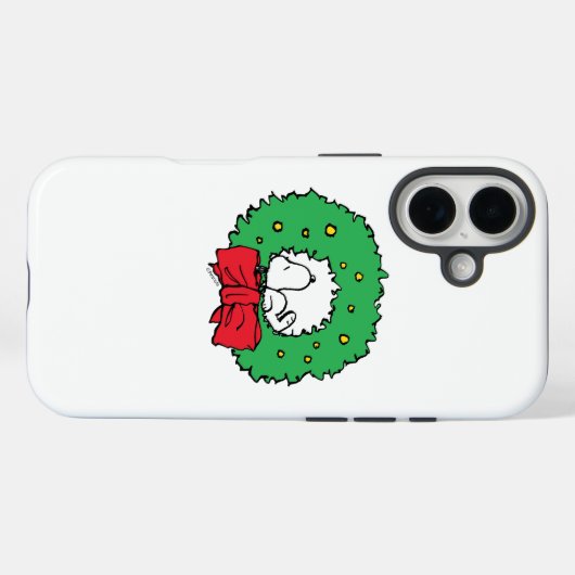 Erdnüsse | Snoopy Weihnachtskranz Case-Mate iPhone Hülle (Rückseite (Horizontal))