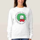 Erdnüsse | Snoopy Weihnachtskranz Sweatshirt (Vorderseite)