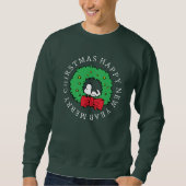 Erdnüsse | Snoopy Weihnachtskranz Sweatshirt (Vorderseite)