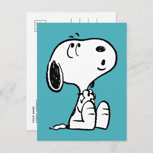 Erdnüsse | Snoopy Whistle Postkarte (Vorne/Hinten)