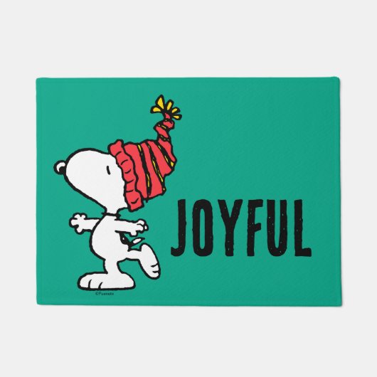 Erdnüsse | Snoopy Winter Beanie Cap Fußmatte (Vorderseite)