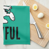 Erdnüsse | Snoopy Winter Beanie Cap Geschirrtuch (Viertel Falte)