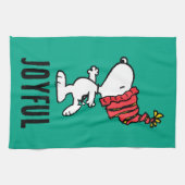 Erdnüsse | Snoopy Winter Beanie Cap Geschirrtuch (Horizontal)