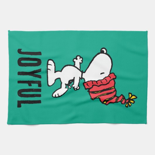 Erdnüsse | Snoopy Winter Beanie Cap Geschirrtuch (Horizontal)