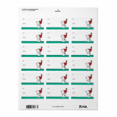 Erdnüsse | Snoopy Winter Beanie Cap Gift Tag Adressaufkleber (Vorne)