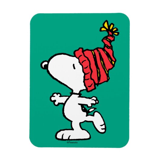 Erdnüsse | Snoopy Winter Beanie Cap Magnet (Vertikal)