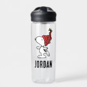 Erdnüsse | Snoopy Winter Beanie Cap | Name hinzufü Trinkflasche (Vorderseite)