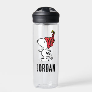 Erdnüsse Snoopy Winter Beanie Cap Name hinzufü Trinkflasche