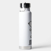 Erdnüsse | Snoopy Winter Beanie Cap | Name hinzufü Trinkflasche (rechts)